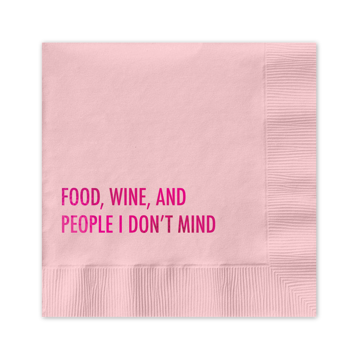 Food & Wine Cocktail Napkin Pink