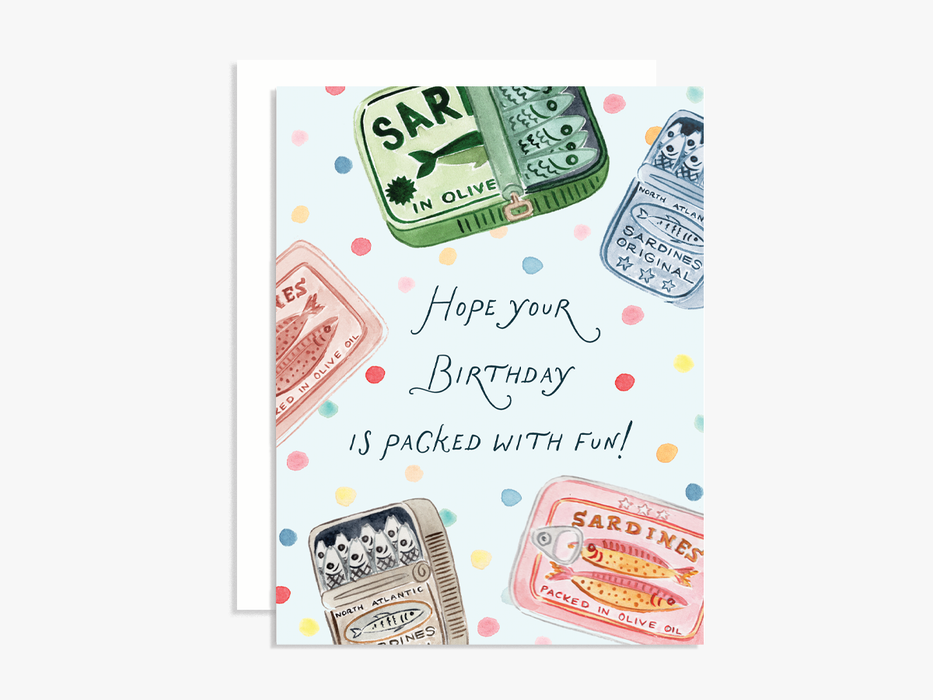 Sardine Tin Birthday Card