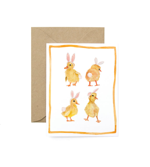 Easter Bunny Ducks Card