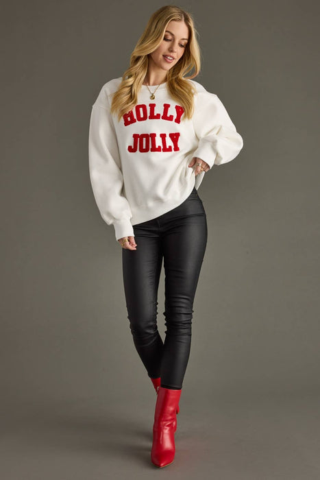 White Holly Jolly Sweatshirt