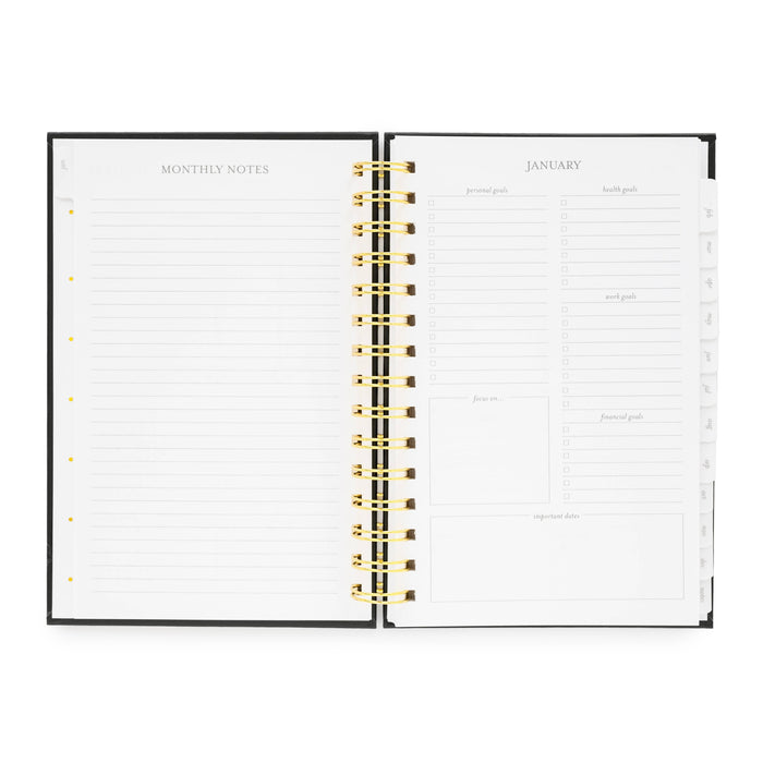 2025 Black Sm Spiral Planner