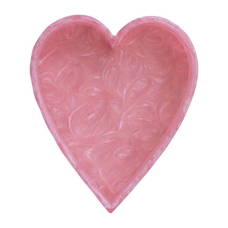 Handmade Marbled Resin Heart Shaped