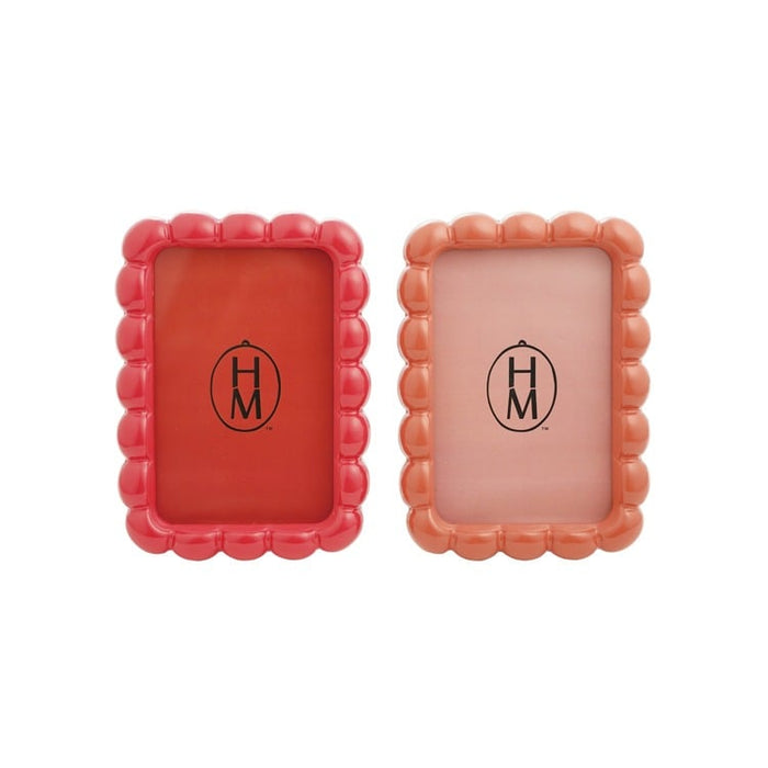 Resin Scalloped Photo Frame, 2 Colors