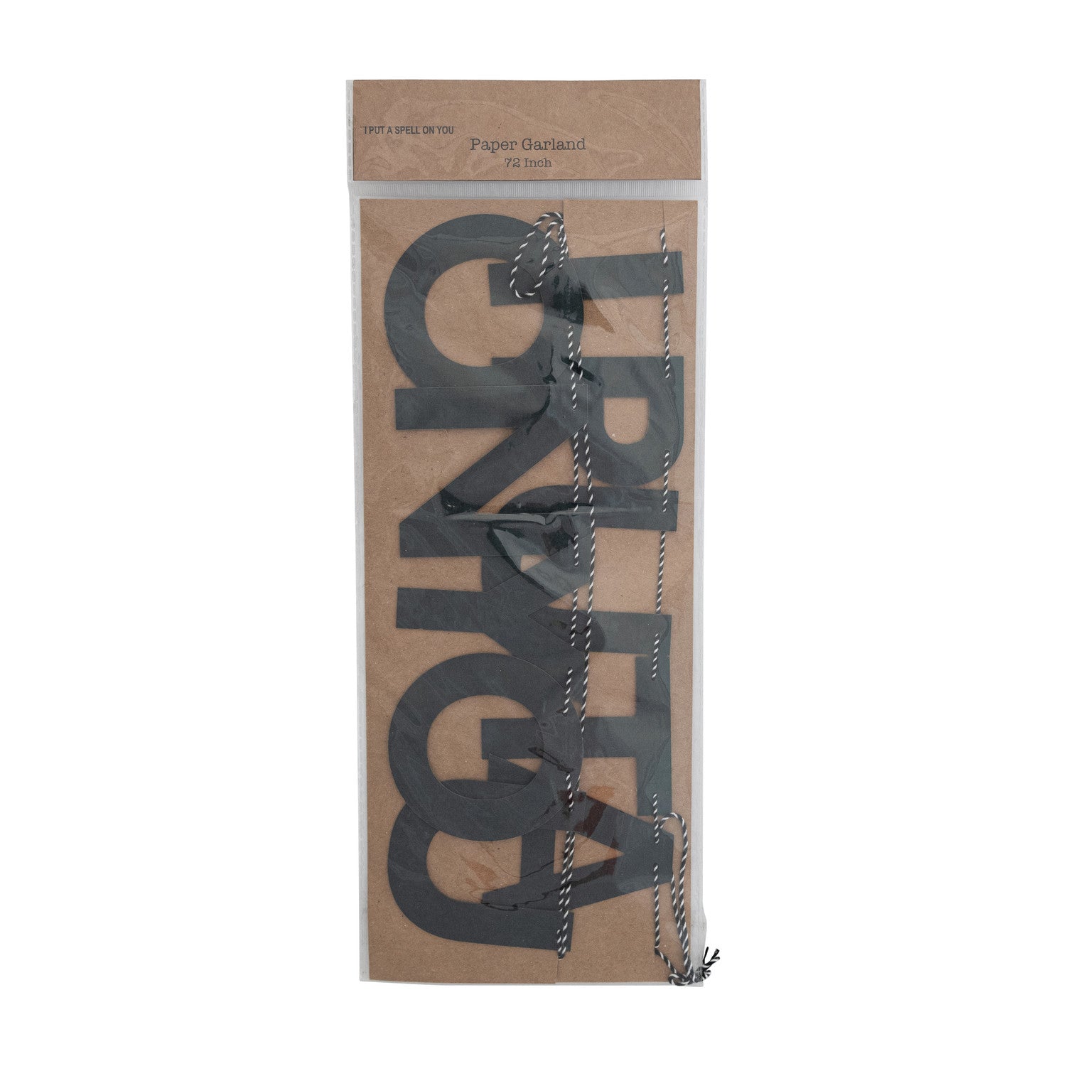 72"L x 3"H Paper Banner "I Put A Spell On You", Black