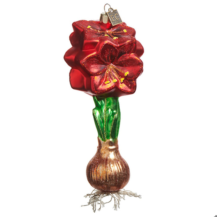 EC 6 Red Amaryllis Bulb Ornament