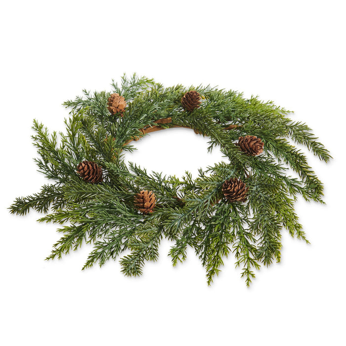 12 Mixed Greenery Candle Ring