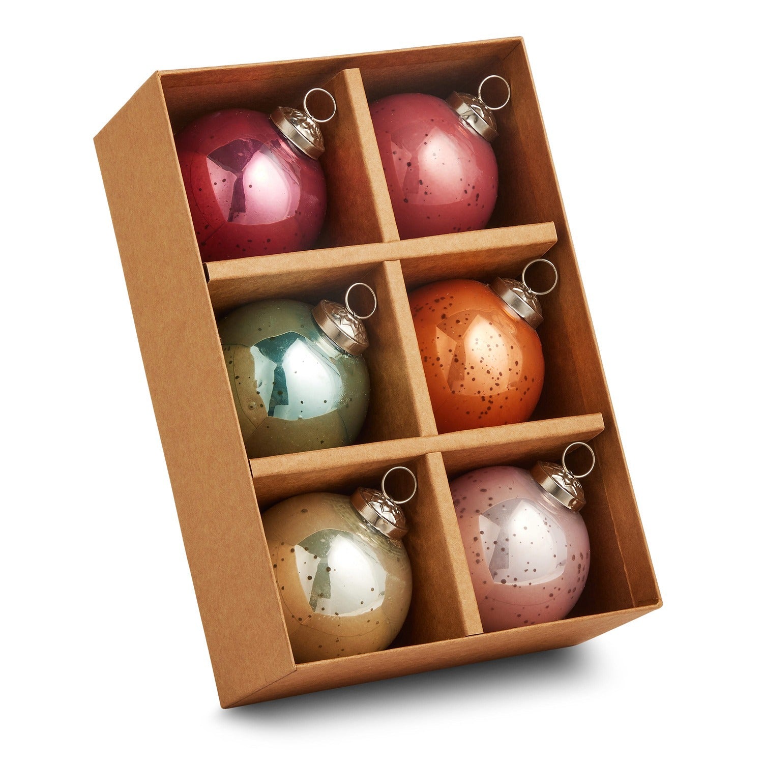 4 Box of Multicolored Pearlescent Ball Ornaments