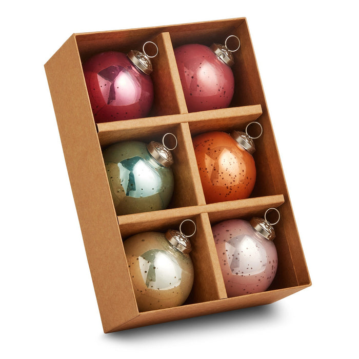 4 Box of Multicolored Pearlescent Ball Ornaments
