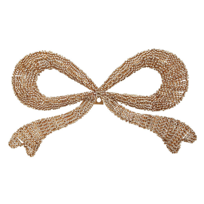 15.5 Gold Jewel Bow Tree Topper