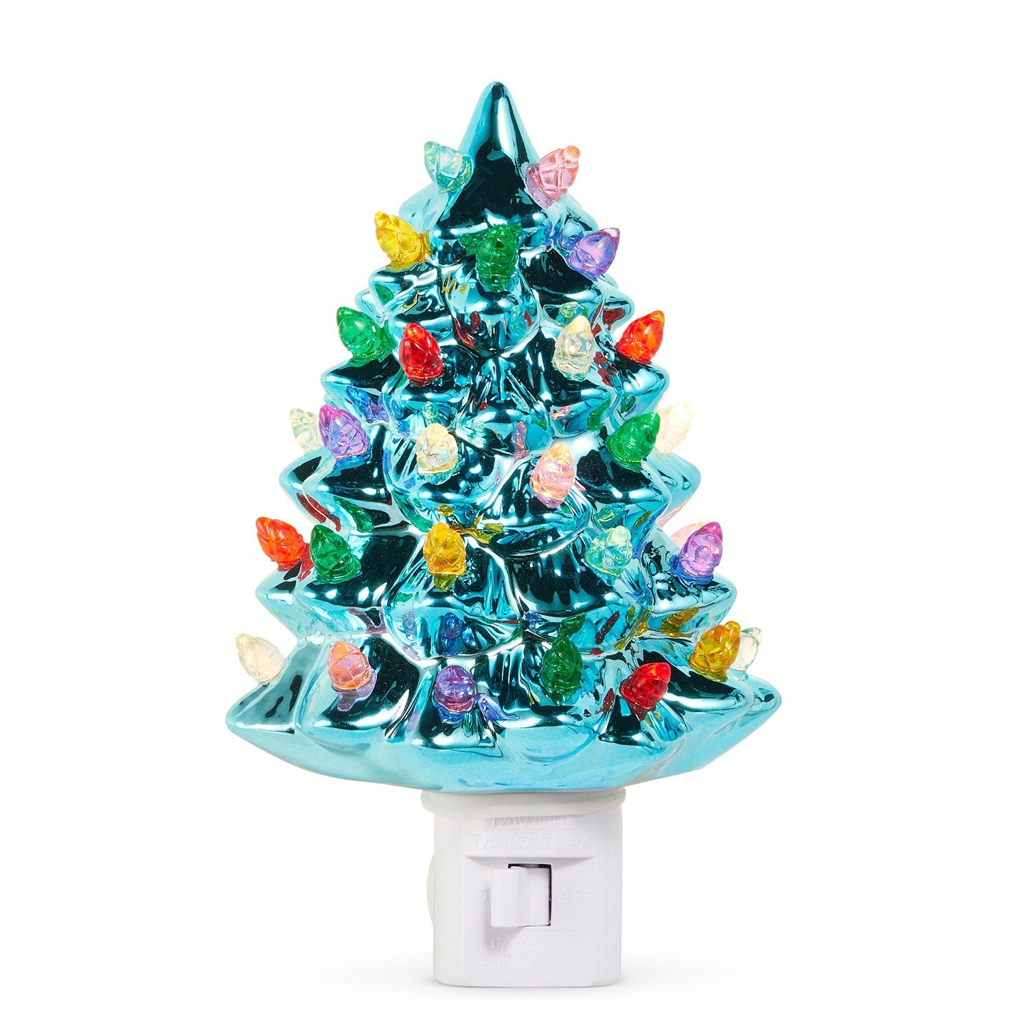 6 Blue Metallic Vintage Night Light