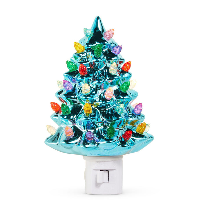 6 Blue Metallic Vintage Night Light