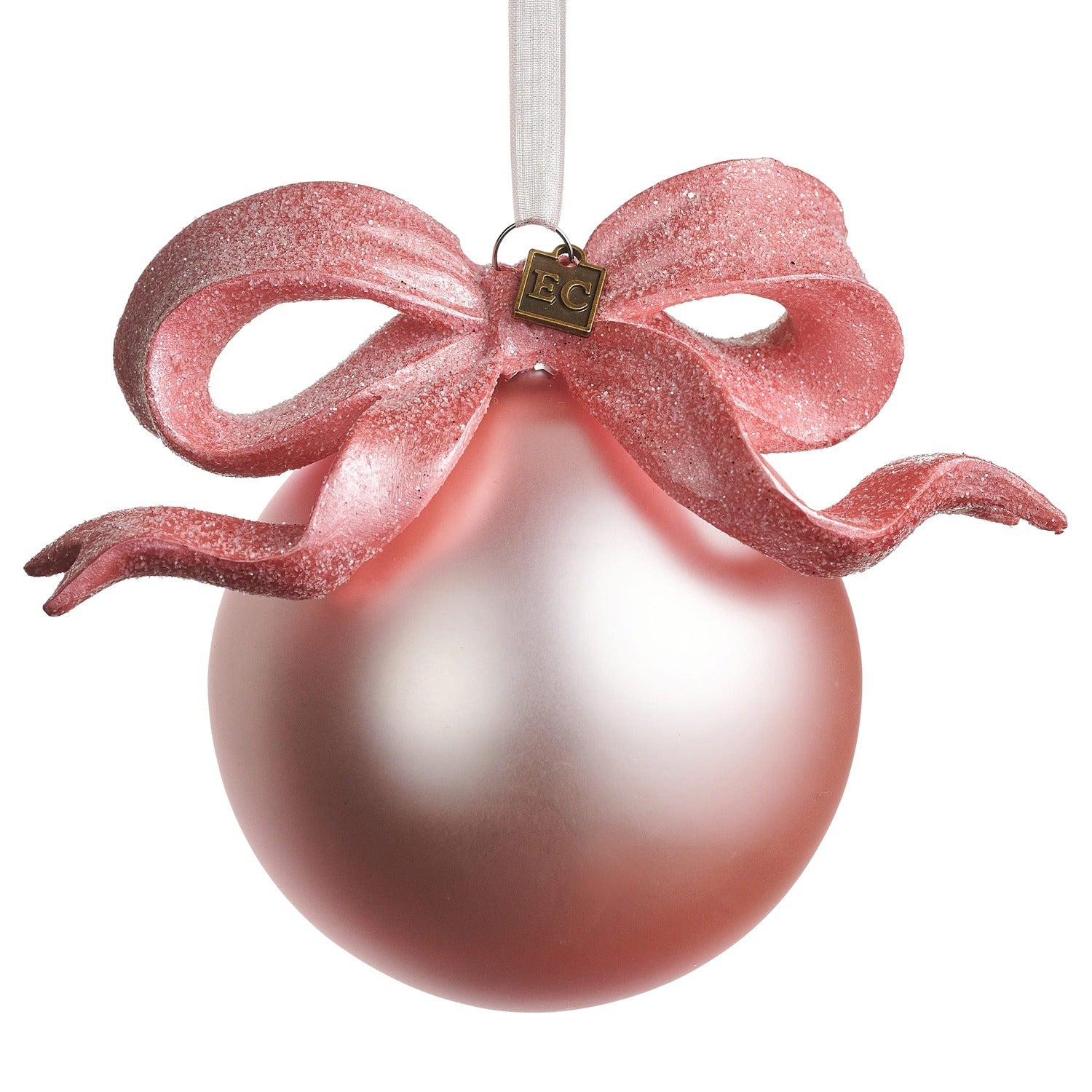 EC 5.5 Pink Ribbon Ball Ornament