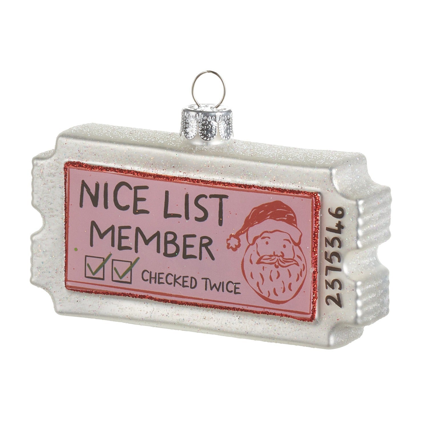3.5 Nice List Stub Ornament