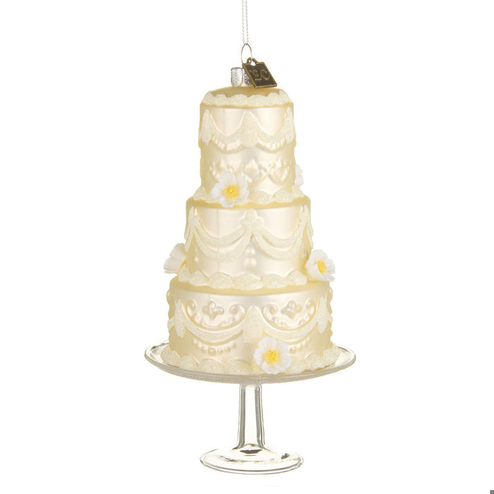 EC 6.5 White Tiered Cake Ornament
