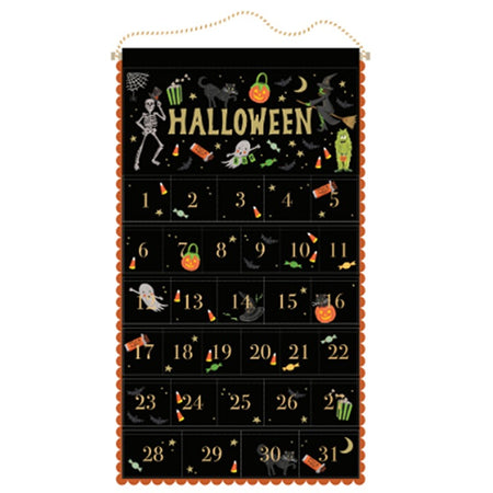 Halloween Parade Embroidered Hanging Advent (or Countdown) Calendar