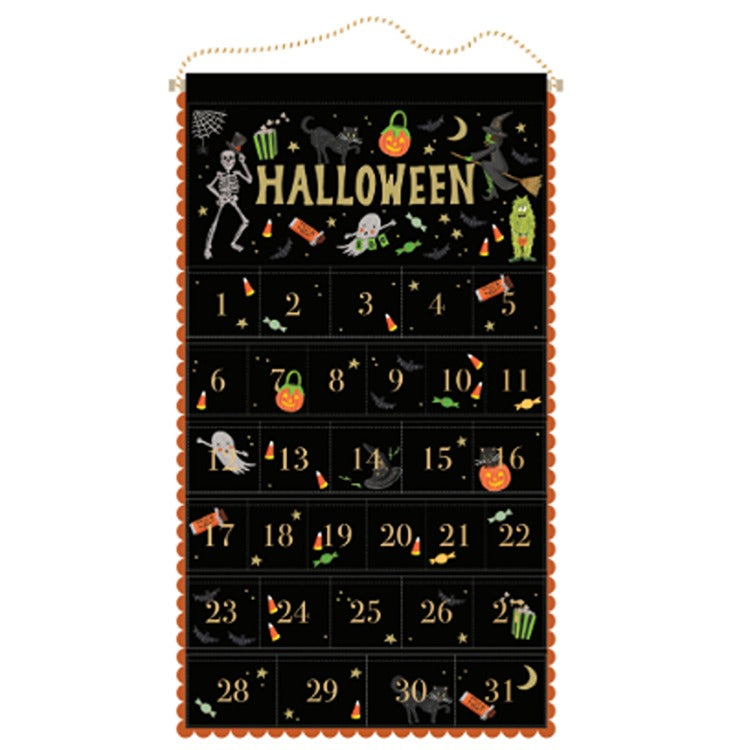 Halloween Parade Embroidered Hanging Advent (or Countdown) Calendar