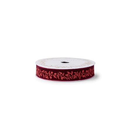 Christmastide Pomegranate Velvet Ribbon