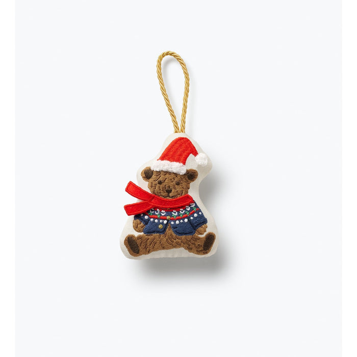 Beary Christmas Embroidered Ornament