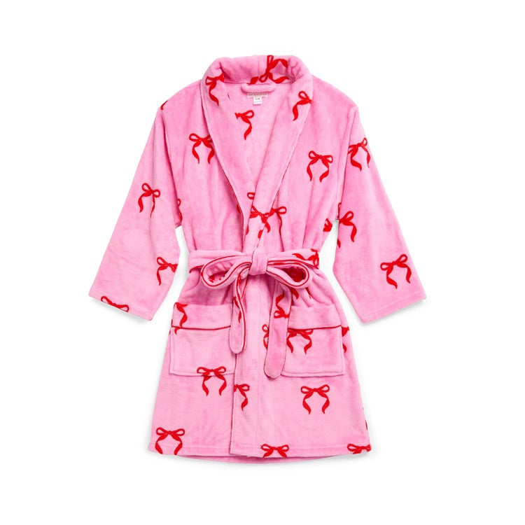 ASSORTED SET OF 2 BOW ROBES,PINK
