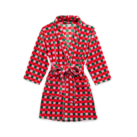 ASSORTED SET OF 2 CHECKERED ROBES,MULTI