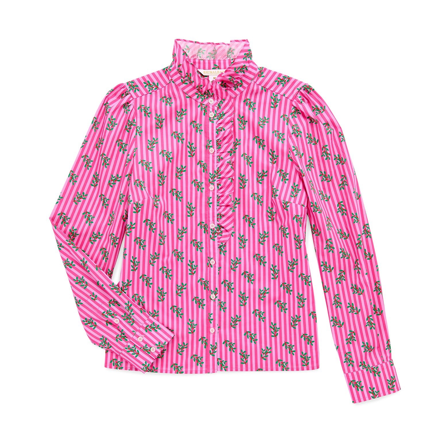 S  HOLLY RUFFLE BLOUSE,PINK