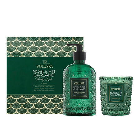 Noble Fir Garland Vanity Duo