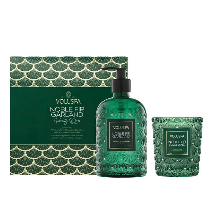 Noble Fir Garland Vanity Duo