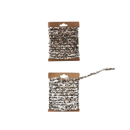 120"L String Glitter Garland on Kraft Card, Champagne Finish