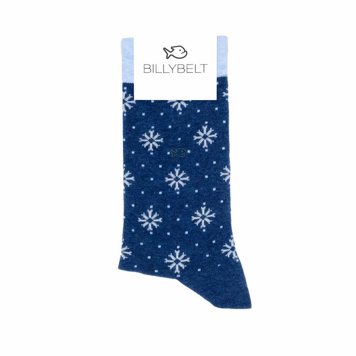 Snowflake combed cotton socks