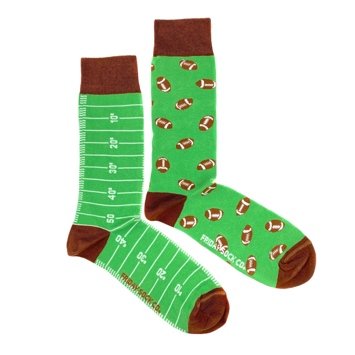 Football Game Day Mismatched Men’s Socks