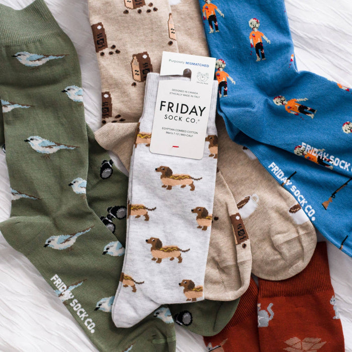 Hot Weiner Dog Mismatched Men's Socks