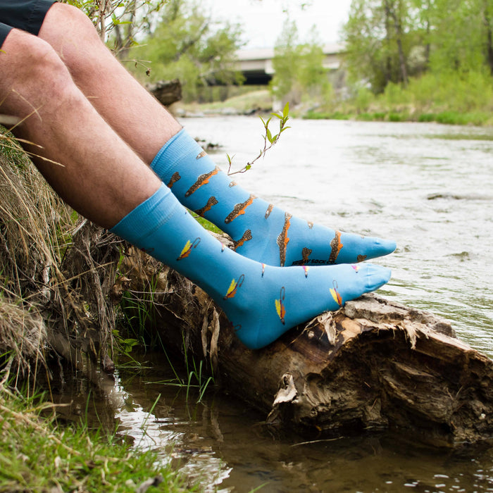 Trout & Fly Mismatched Men's Socks