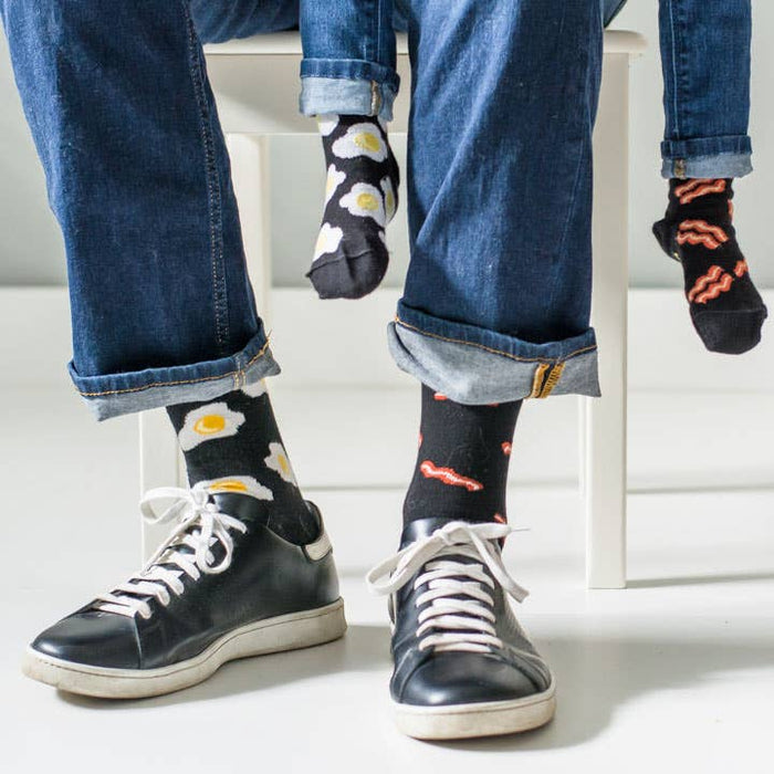 Bacon & Eggs Men's Mismatched Socks