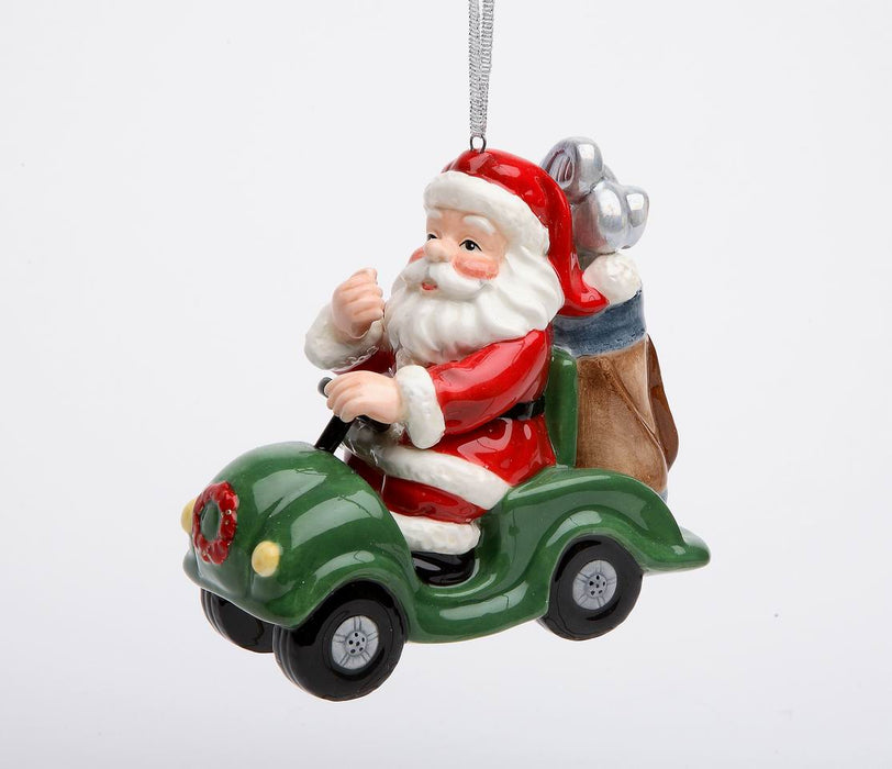 Golfing Santa Ornament