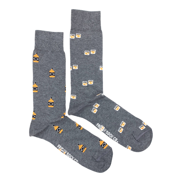 Whiskey & Glass Mismatched Men's Socks