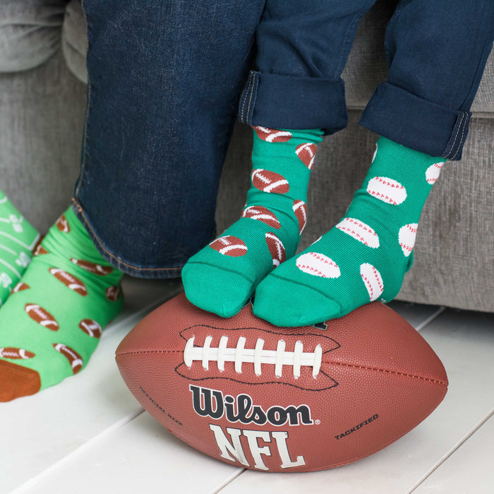 Football Game Day Mismatched Men’s Socks