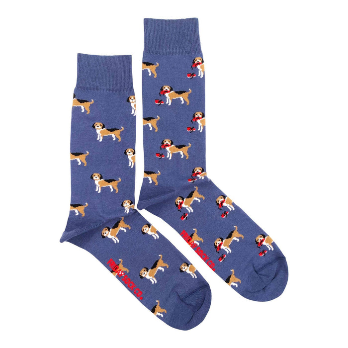 Beagle Mismatched Men's Socks