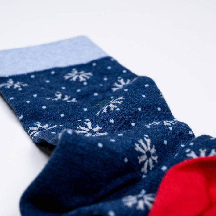 Snowflake combed cotton socks