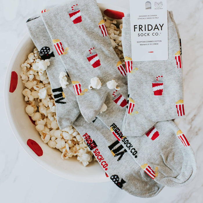 Movie Camera & Popcorn Men's Socks