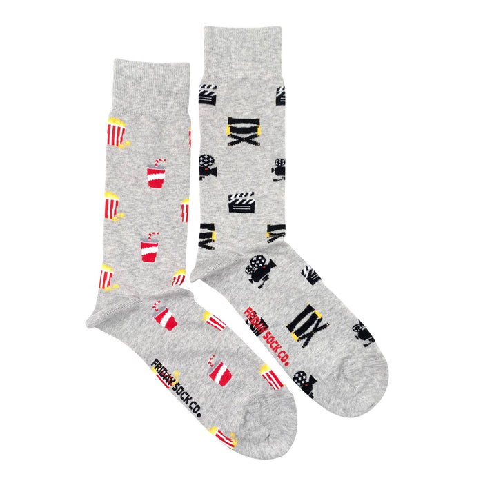 Movie Camera & Popcorn Men's Socks
