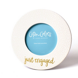 Small Dot Just engaged Round Frame