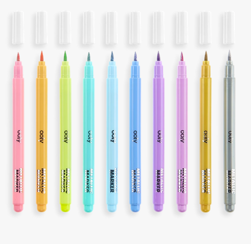 Color Lustre Metallic Brush Markers