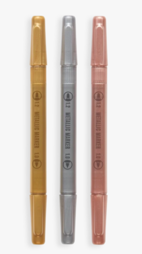 Modern Trio Dual tip Metallic Markers