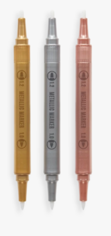 Modern Trio Dual tip Metallic Markers