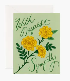 Marigold Sympathy Card