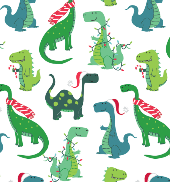 Decked out Dinos Holiday Wrap
