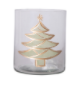 Etched Tree Glass Container