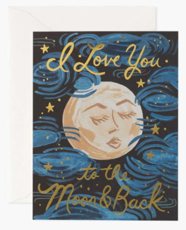 To the moon and back card