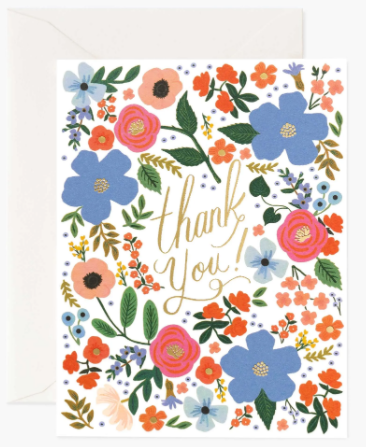 Wild Rose Thank You Card