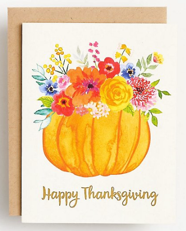 Floral Pumpkin Card